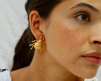 BIG BEETLE EARRINGS